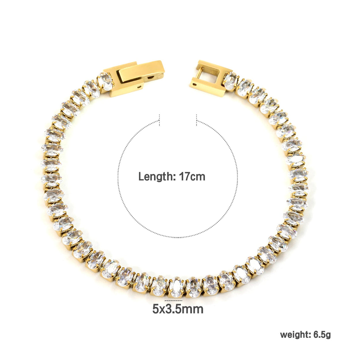 Diamond Saga Oval tennis bracelet
