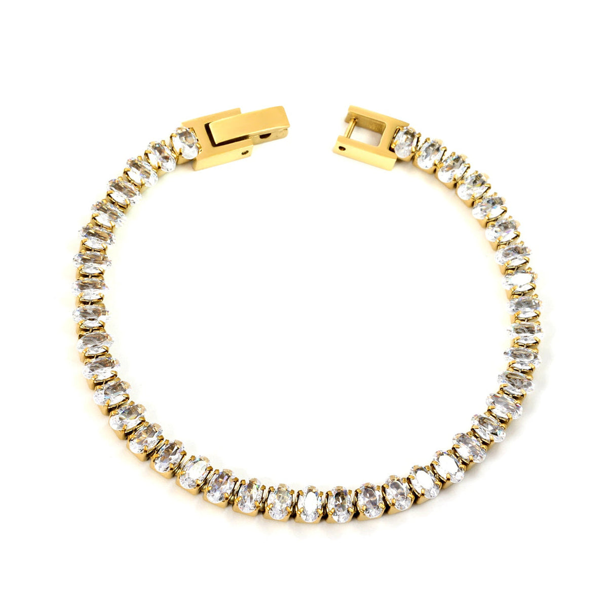 Diamond Saga Oval tennis bracelet